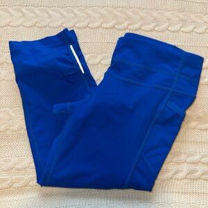 Athleta Be Free Knicker Capri Bright Blue Size XX-Small